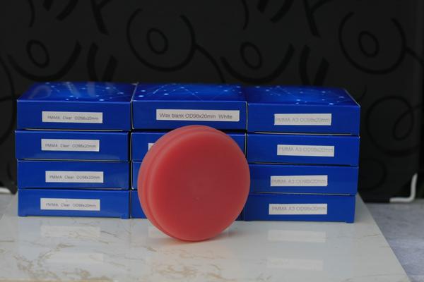 pink high quality dental pmma blank