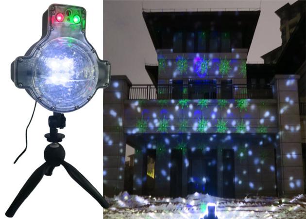 2 in 1 functions laser Christmas lights and snowfall light projector for 2018 Christmas season