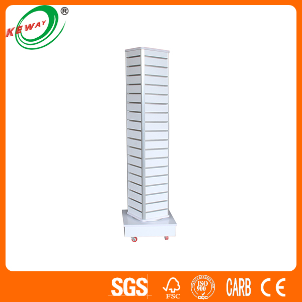 Rotating Slatwall Display Racks With Aluminum