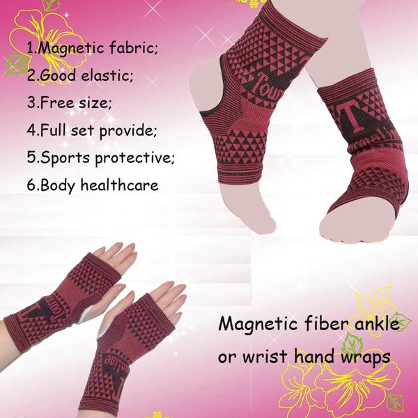 Magnetic fiber foot wear ankle support sports ankle wraps