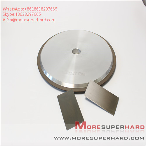 14a1 resin CBN grinding wheel processed stainless steel plate    Alisa@moresuperhard.com