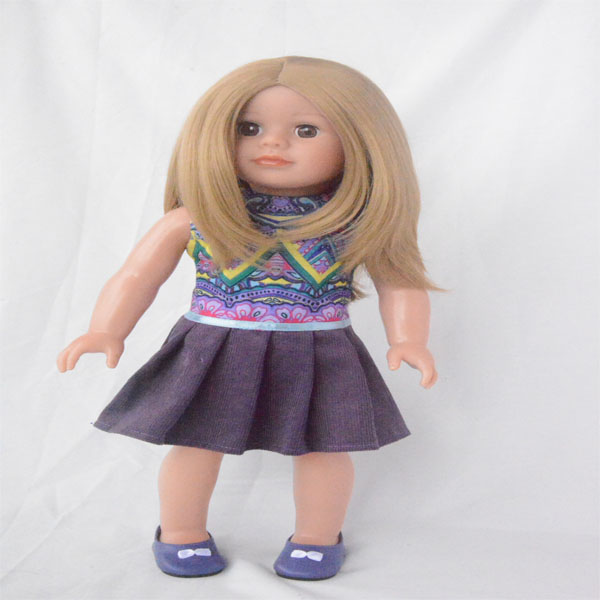 Frida dark blue skirt skirt for 18 inch vinyl doll accessories