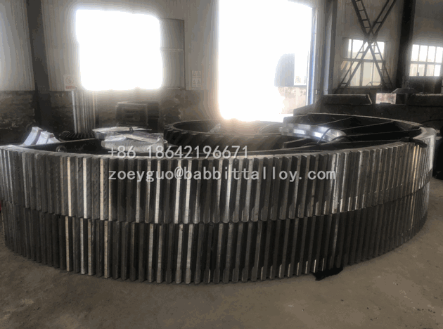 China ball mill ring gear rotary kiln ring gear from Runxing Heavy Machinery