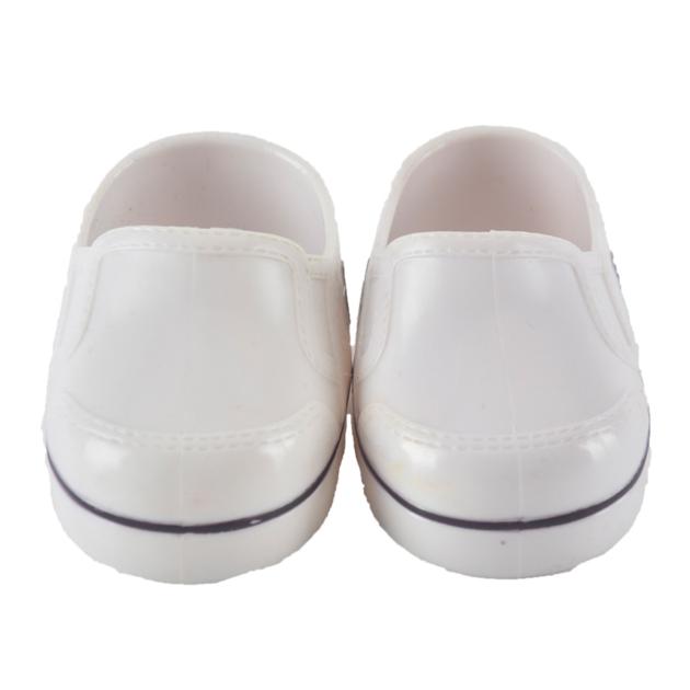 18 inch American girl doll accessory, white plastic shoes bjd doll shoes