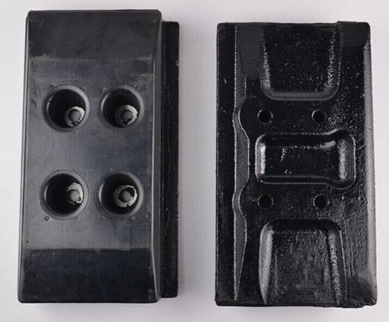 Hot selling Clip-on/bolt-on rubber track pad for asphalt paver
