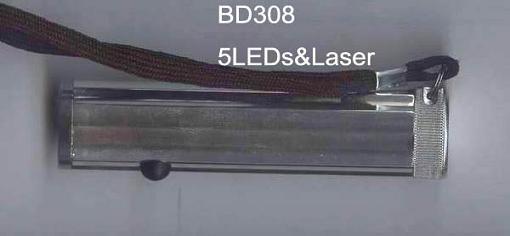 High Grade 5LEDs&Laser Flashlight