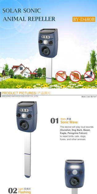 Outdoor Solar Powered Animal Repeller Bird