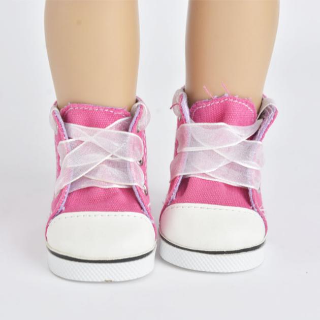 Custom Design Mini Canvas Doll Shoes For 18 Inch Dolls