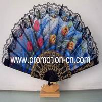 Lace fabric plastic fans/Lace fans