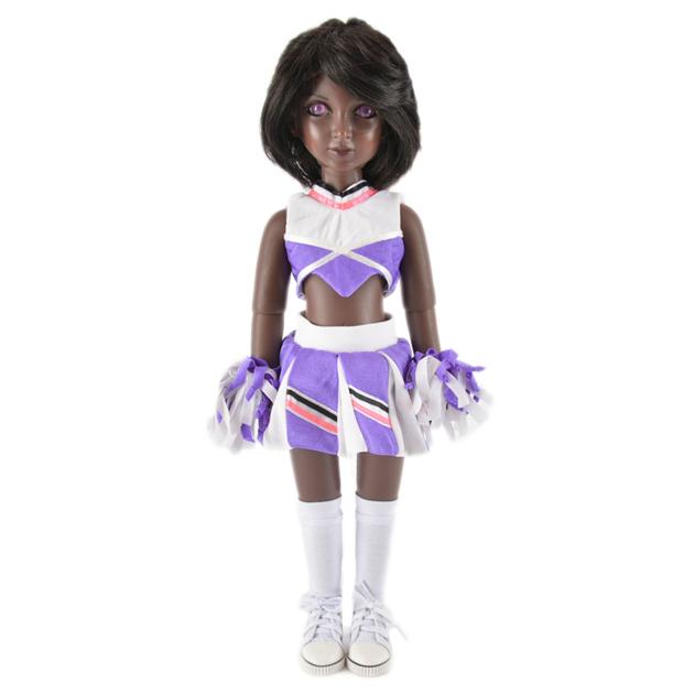 Wholesale blue cheer leading uniform outfits for 18 inch american girl doll clothes