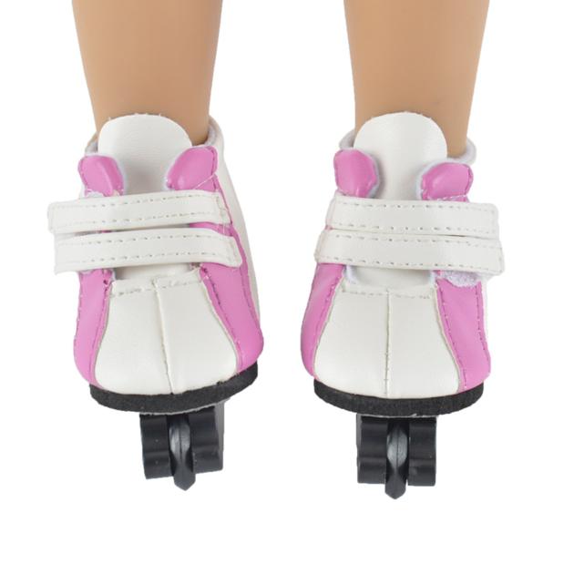 handmade skiing boots pu white doll shoes for ladies 12 inch girl doll shoes