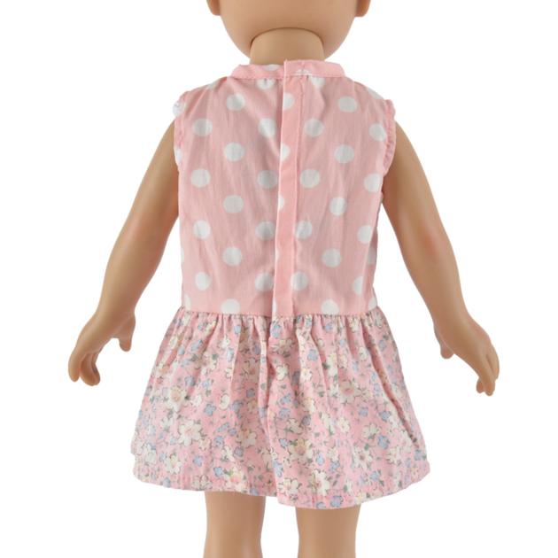 Pink Dot Doll Dress For 18inch