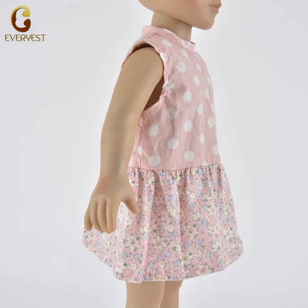 Pink Dot Doll Dress For 18inch