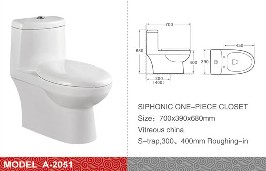 One-piece toilet